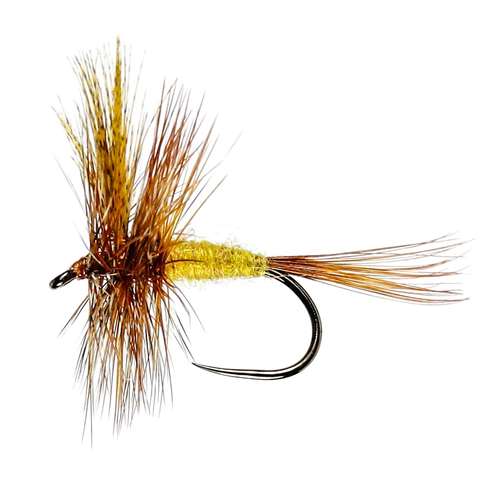 Caledonia Flies March Brown Winged Dry Barbless #12 Fishing Fly