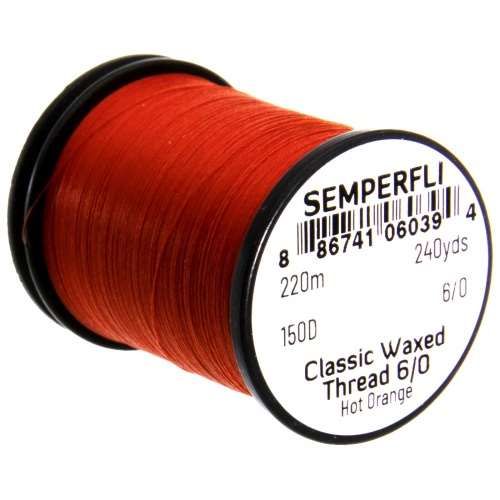 Semperfli Classic Waxed Thread 6/0 240 Yards Hot Orange