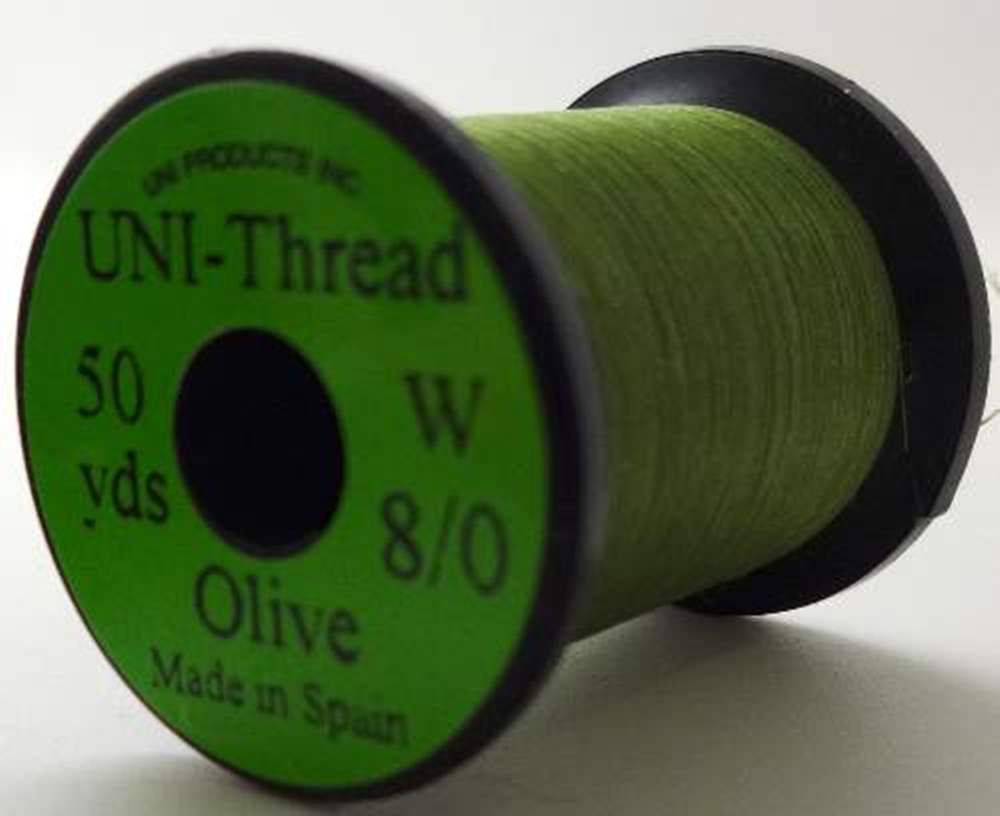 Uni Pre Waxed Thread 6/0 50 Yards Medium Olive Fly Tying Threads (Product Length 50 Yds / 45.7m)