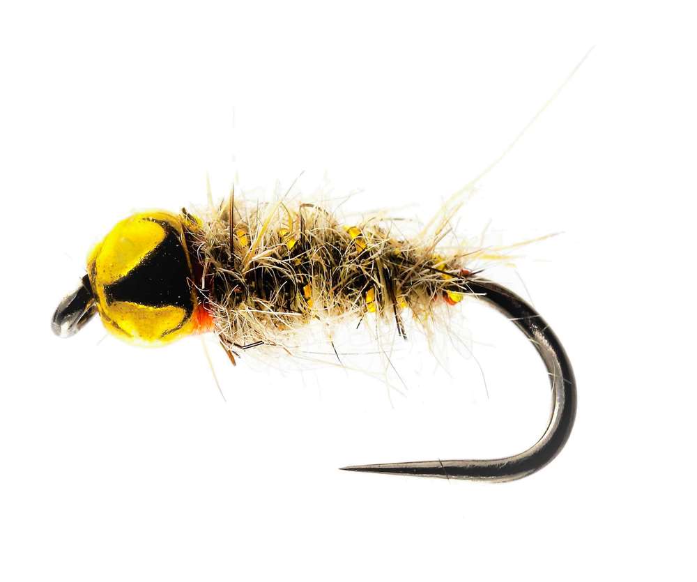 Caledonia Flies Hare's Lug Tungsten Bead Nymph Barbless #16 Fishing Fly