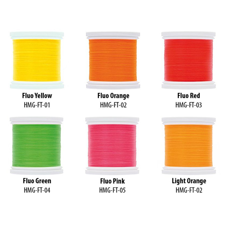 Hemingway's Fluo Thread Fluo Orange Fly Tying Threads (Product Length 50 Yds / 45.7m)
