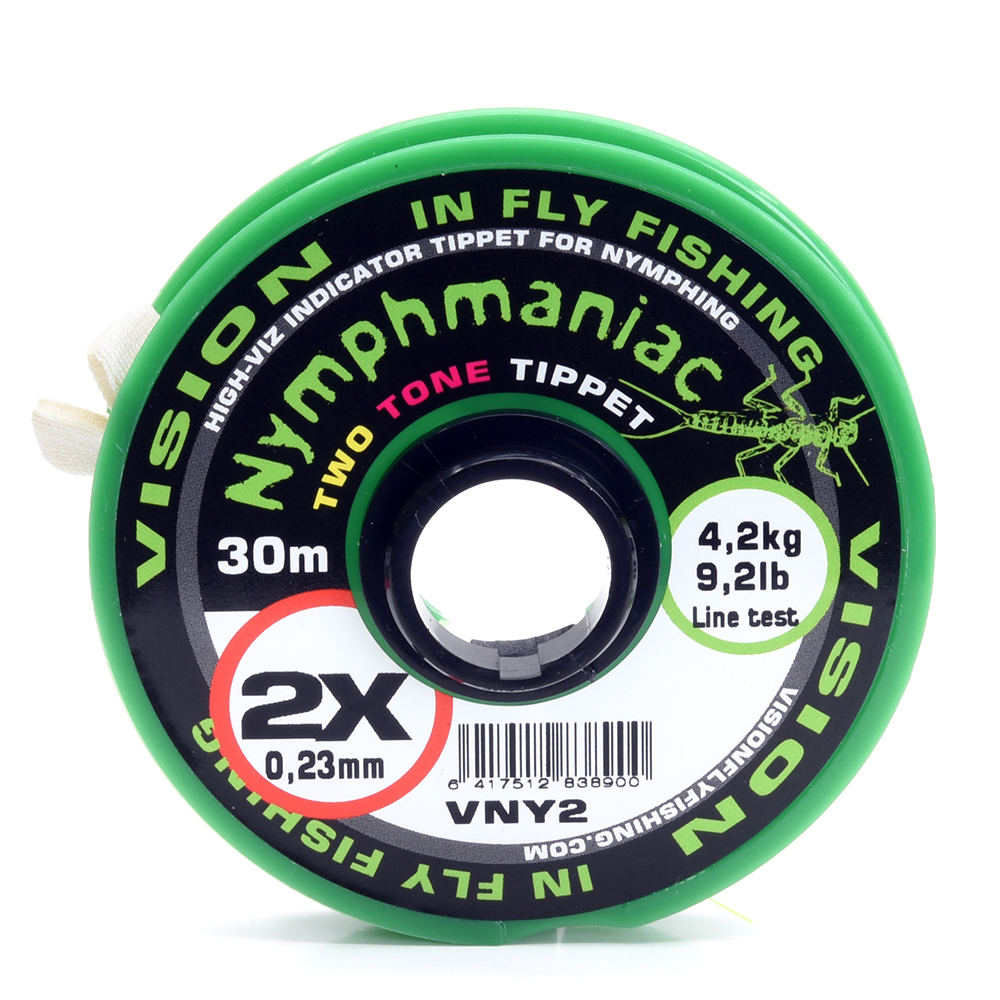 Vision Tippet Nymphmaniac Indicator 9.2Lb / 4.2Kg / 2X For Trout Fly Fishing