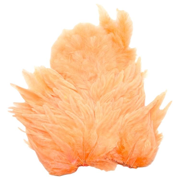 Whiting Rooster Soft-Hackle/Chickabou White dyed Salmon