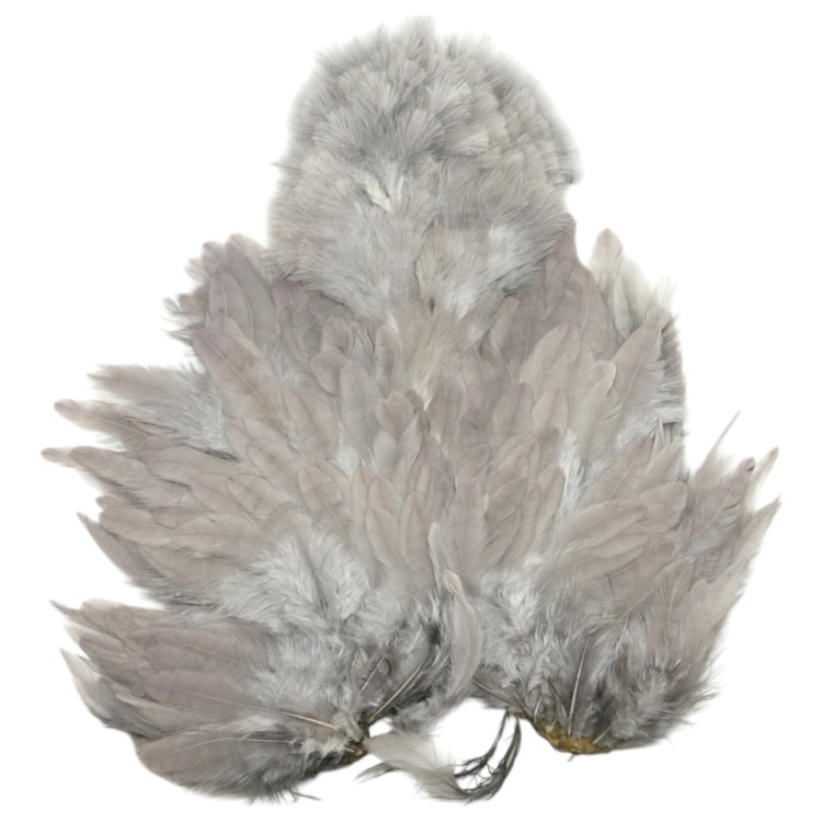 Whiting Rooster Soft-Hackle/Chickabou White dyed Medium Dun