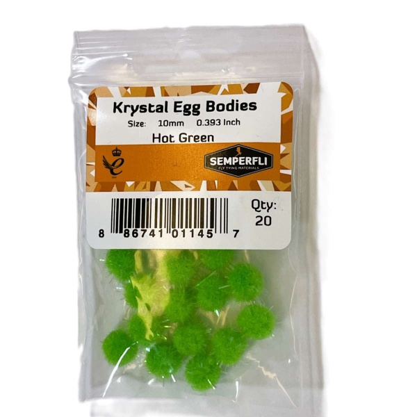 Krystal Egg Bodies 10mm (20 Pack) Fl Green