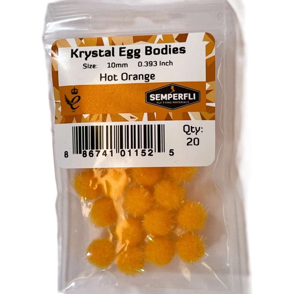 Krystal Egg Bodies 10mm (20 Pack) Orange