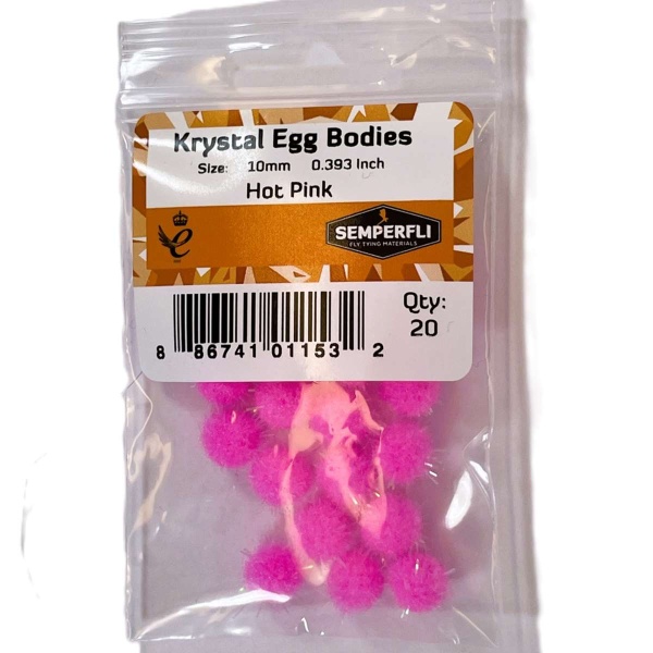 Krystal Egg Bodies 10mm (20 Pack) Pink