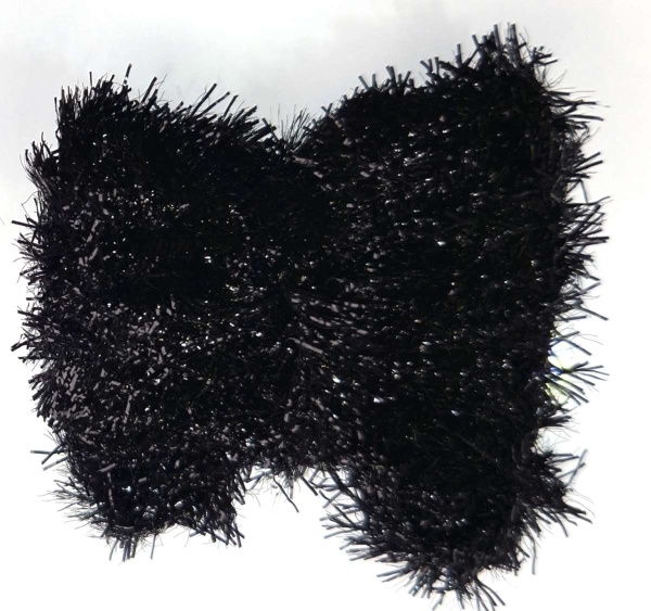 15mm Hackle Chenille Black