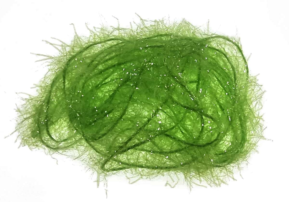 Synthetic Crystal Marabou 20mm Lime