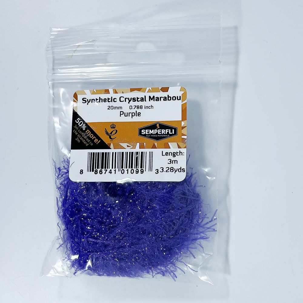 Semperfli Synthetic Crystal Marabou 20mm Purple