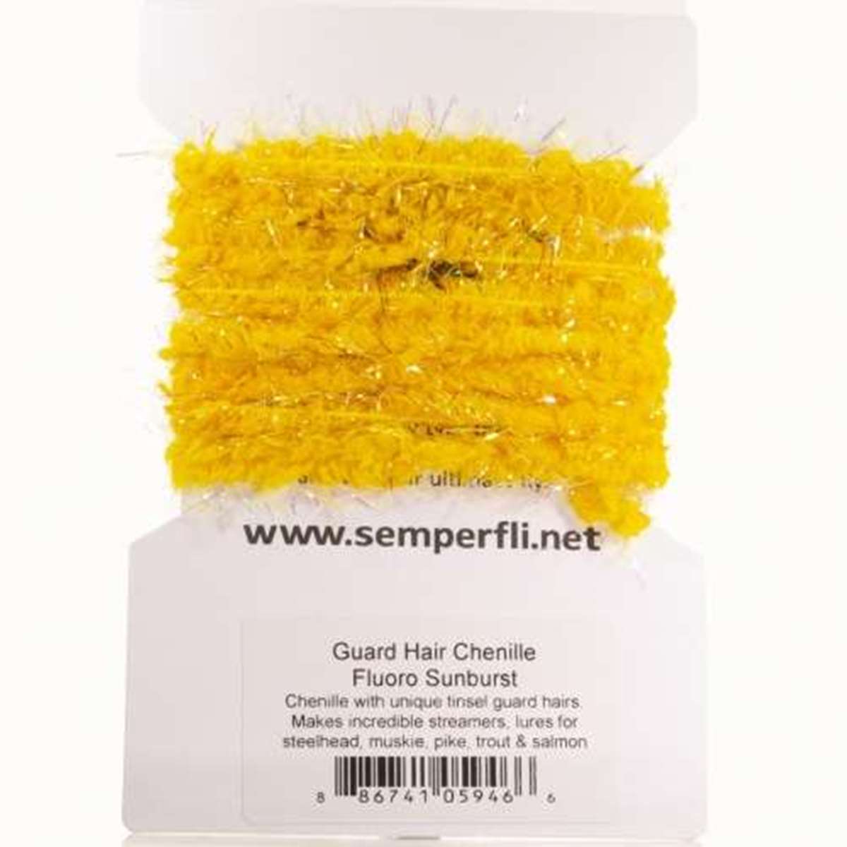 Guard Hair Chenille Fl Orange Sunburst