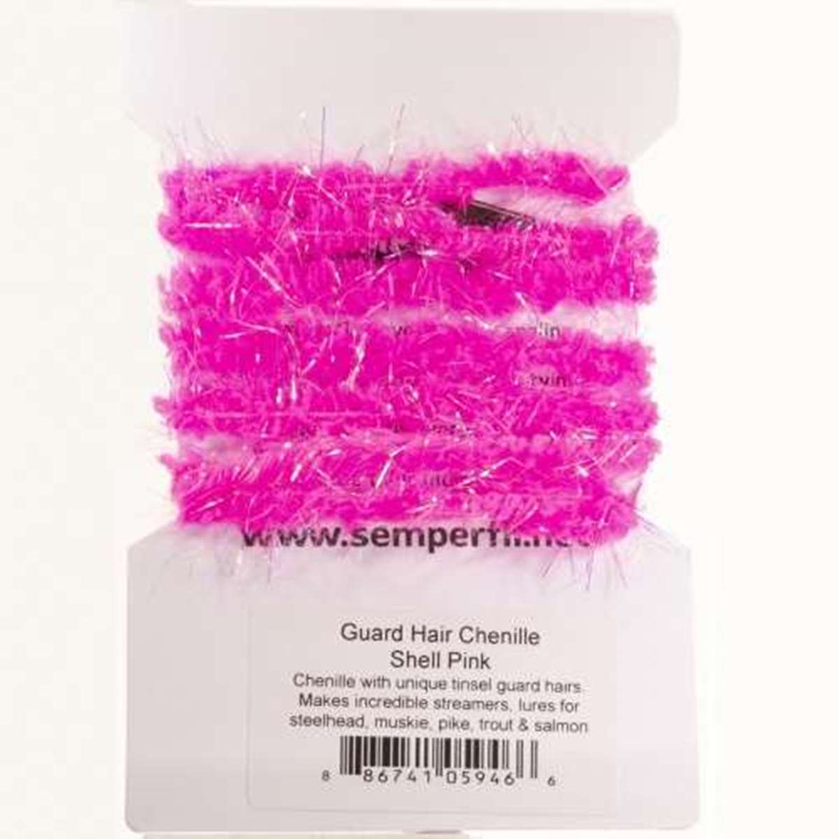 Guard Hair Chenille Shell Pink