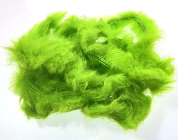 Synthetic Rabbit Zonker Strips Fl Green