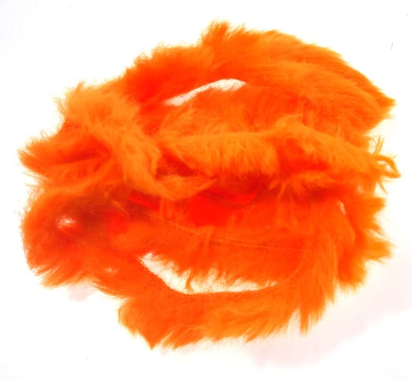 Synthetic Rabbit Zonker Strips Fl Orange