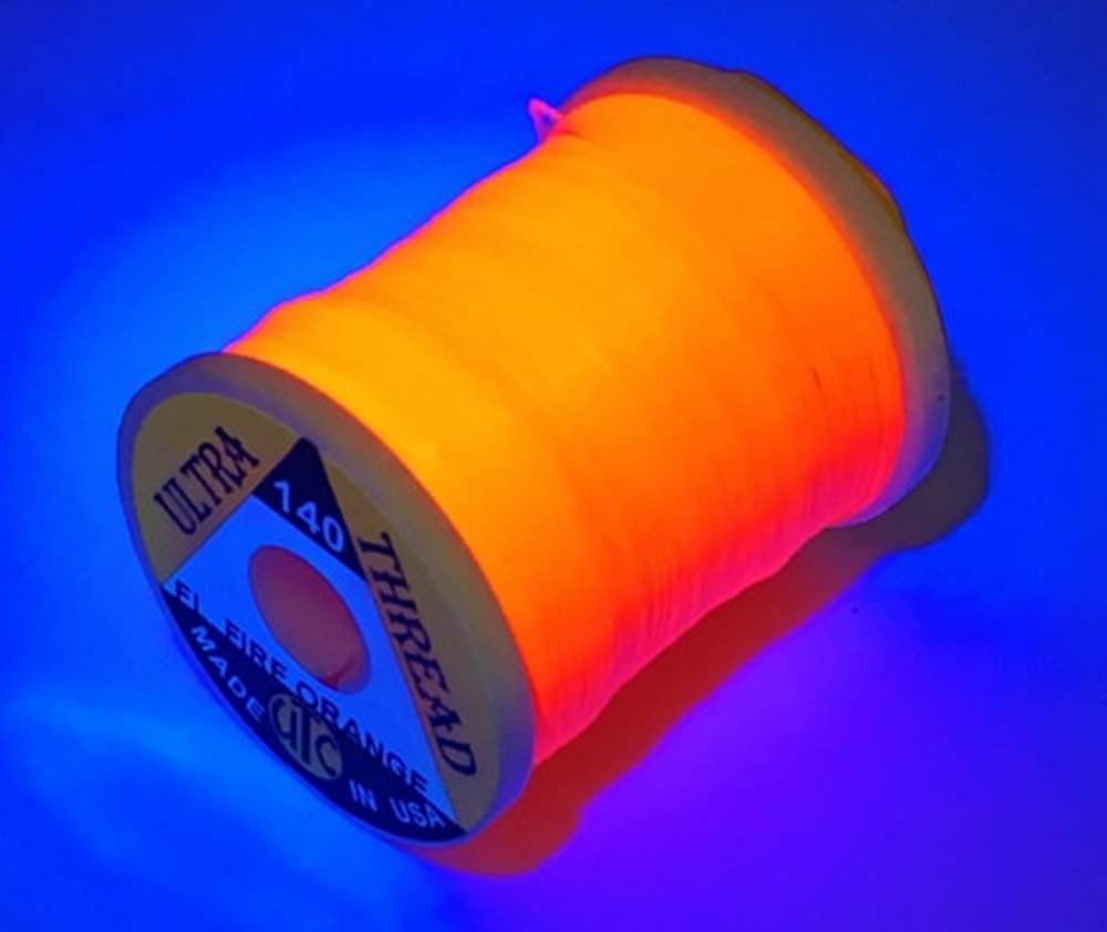 Utc Ultra Thread 140 Denier Fluorescent Fire Orange Fly Tying Threads