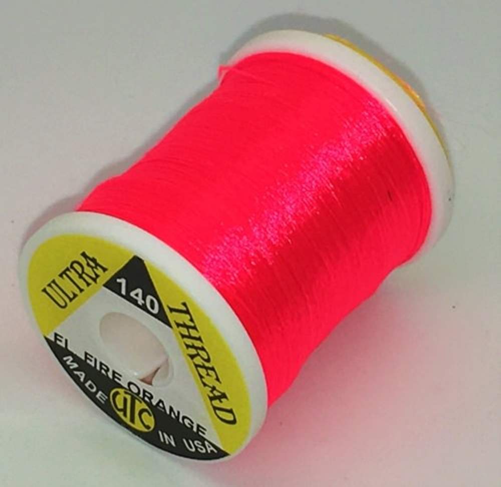 Utc Ultra Thread 140 Denier Fluorescent Fire Orange Fly Tying Threads