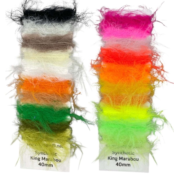 Synthetic King Marabou 40mm Multicard Naturals & Attractor Colours