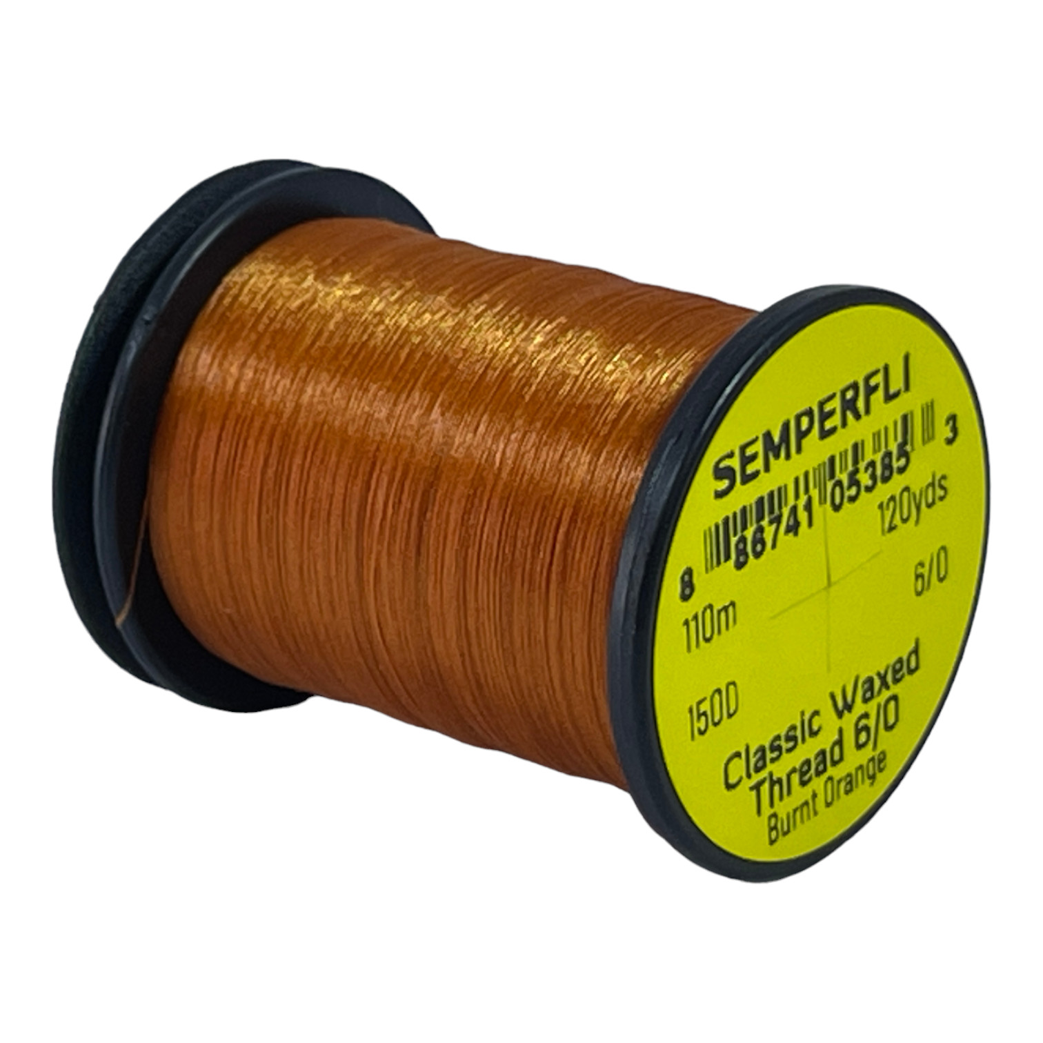 Semperfli Classic Waxed Thread 6/0 110m (120 Yards) Burnt Orange