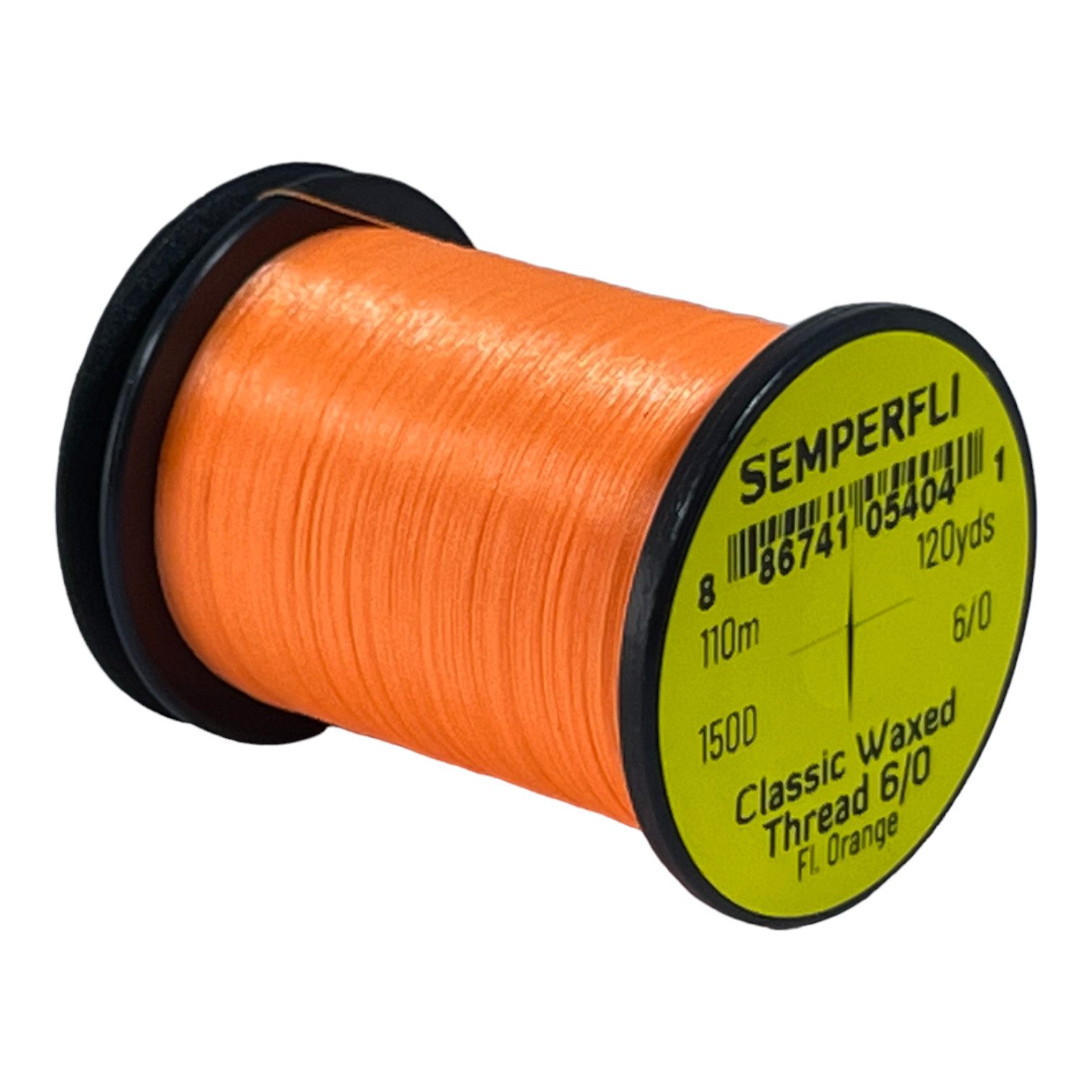 Semperfli Classic Waxed Thread 6/0 110m (120 Yards) Fluoro Orange