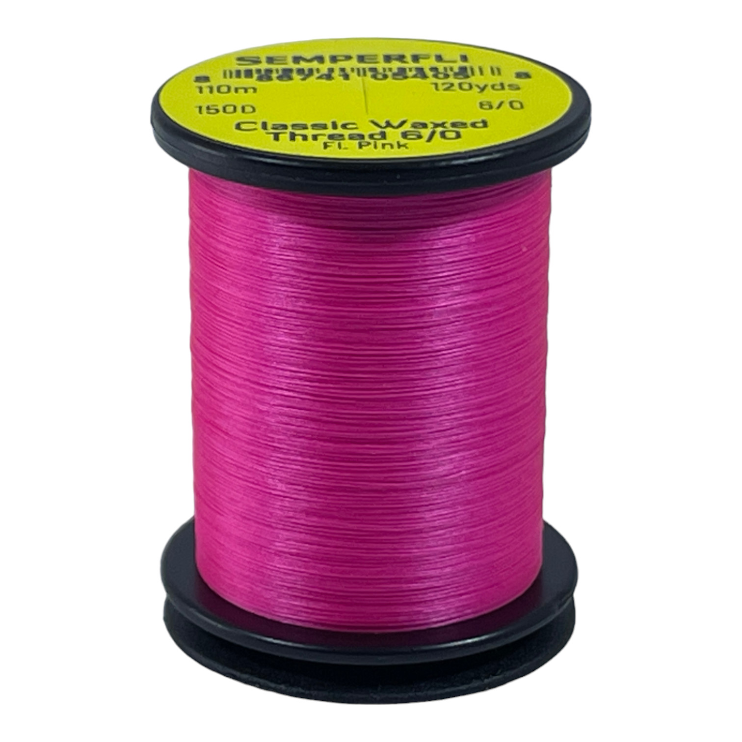 Semperfli Classic Waxed Thread 6/0 110m (120 Yards) Fluoro Pink