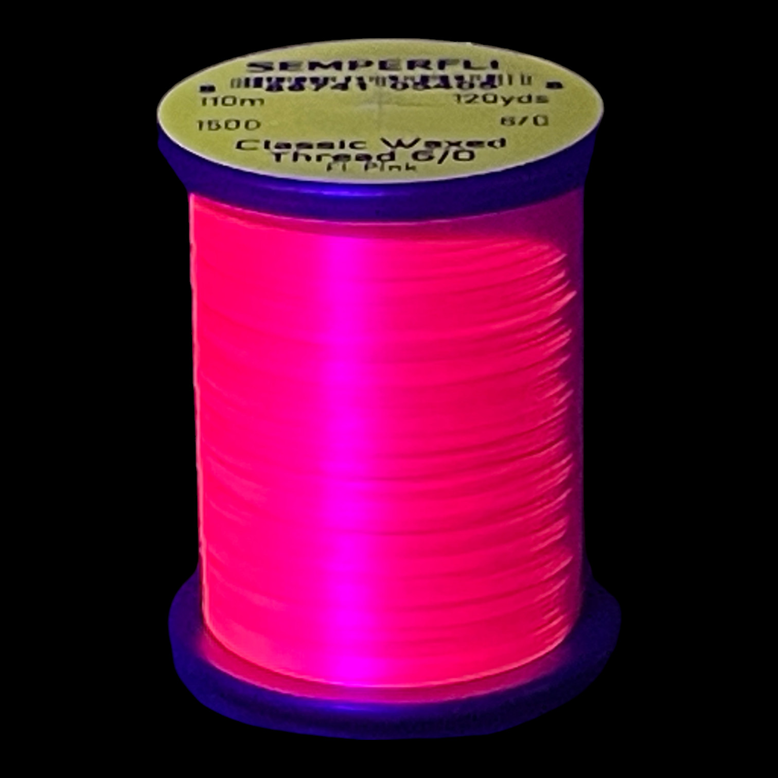 Semperfli Classic Waxed Thread 6/0 110m (120 Yards) Fluoro Pink