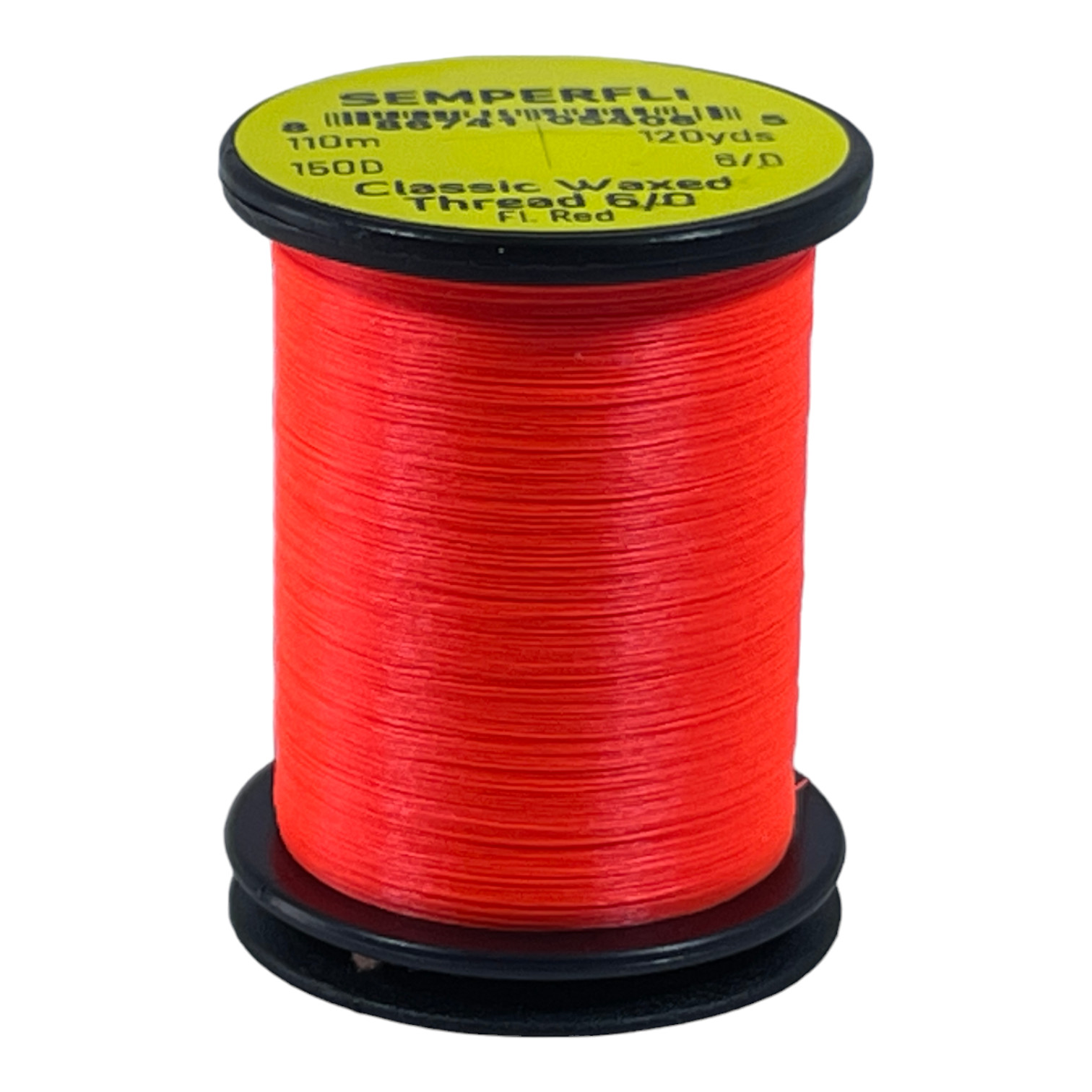 Semperfli Classic Waxed Thread 6/0 110m (120 Yards) Fluoro Red