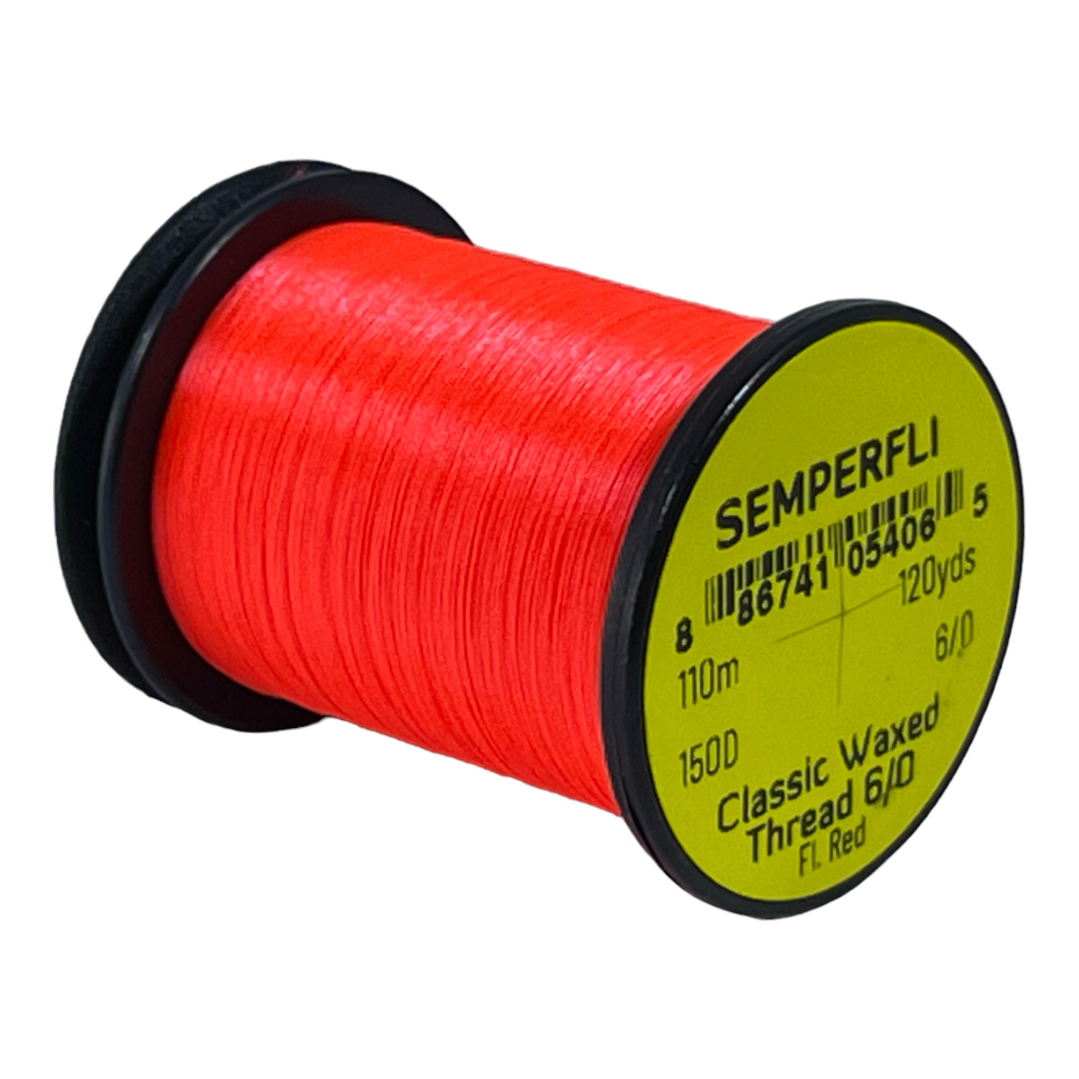 Semperfli Classic Waxed Thread 6/0 110m (120 Yards) Fluoro Red