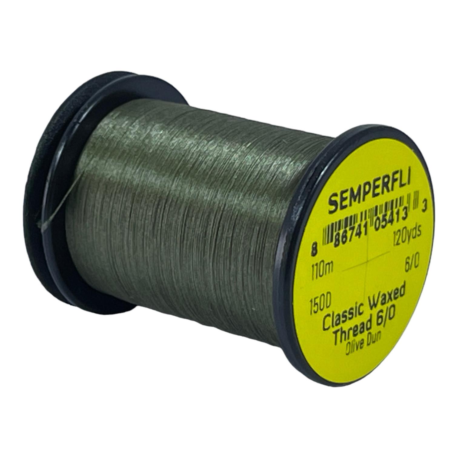 Semperfli Classic Waxed Thread 6/0 110m (120 Yards) Olive Dun