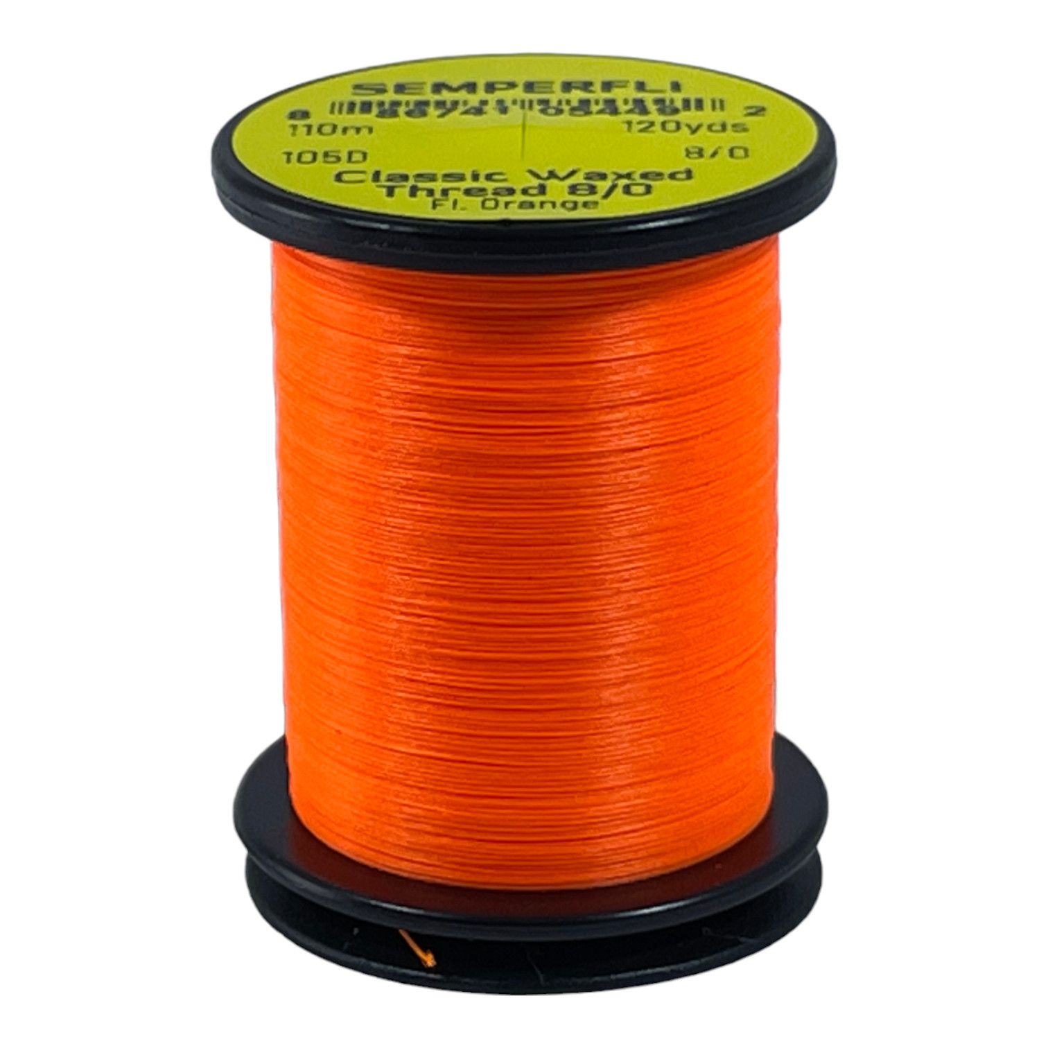 Semperfli Classic Waxed Thread 8/0 110m (120 Yards) Fluoro Orange