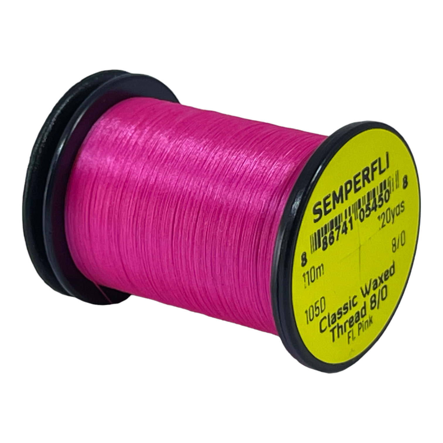 Semperfli Classic Waxed Thread 8/0 110m (120 Yards) Fluoro Pink