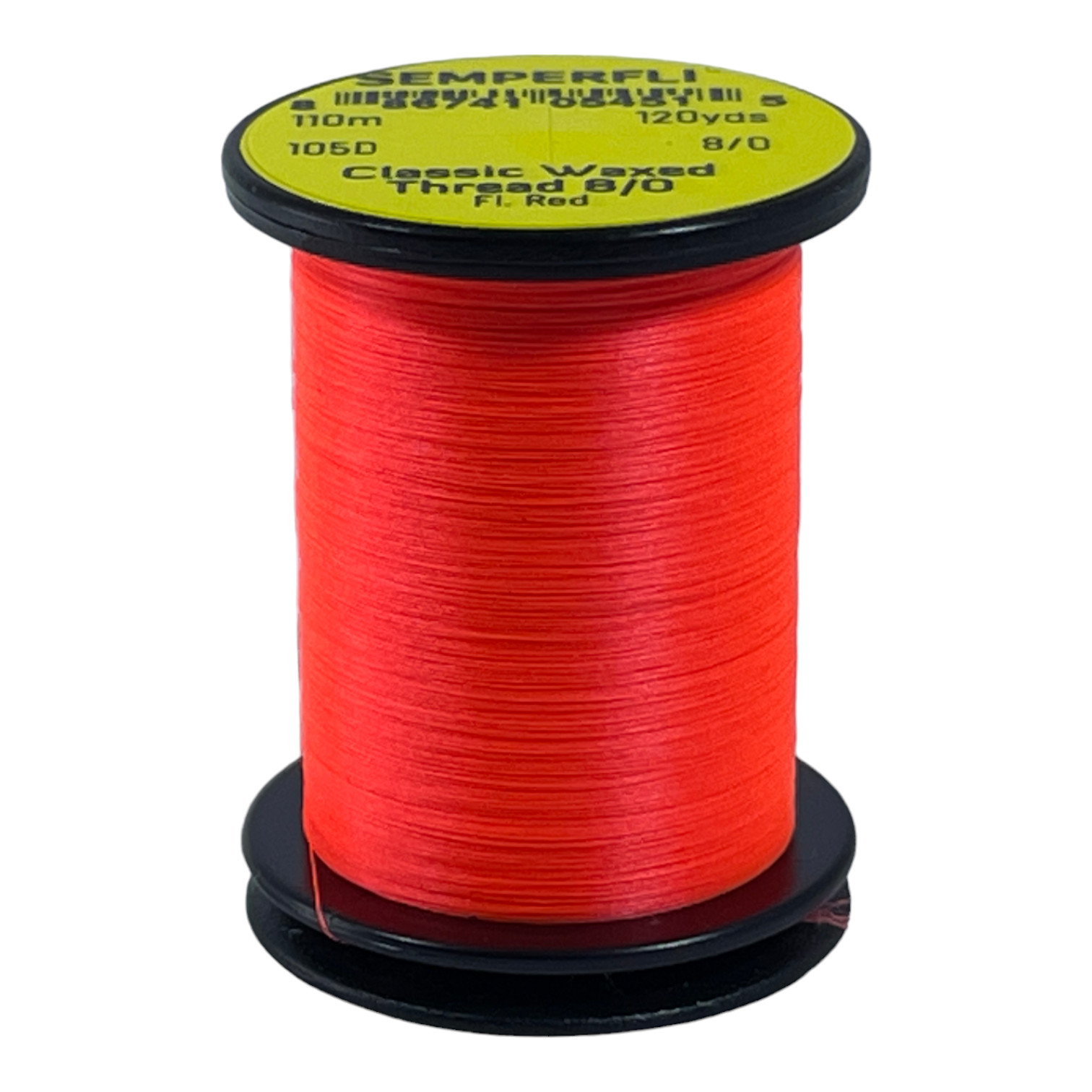 Semperfli Classic Waxed Thread 8/0 110m (120 Yards) Fluoro Red