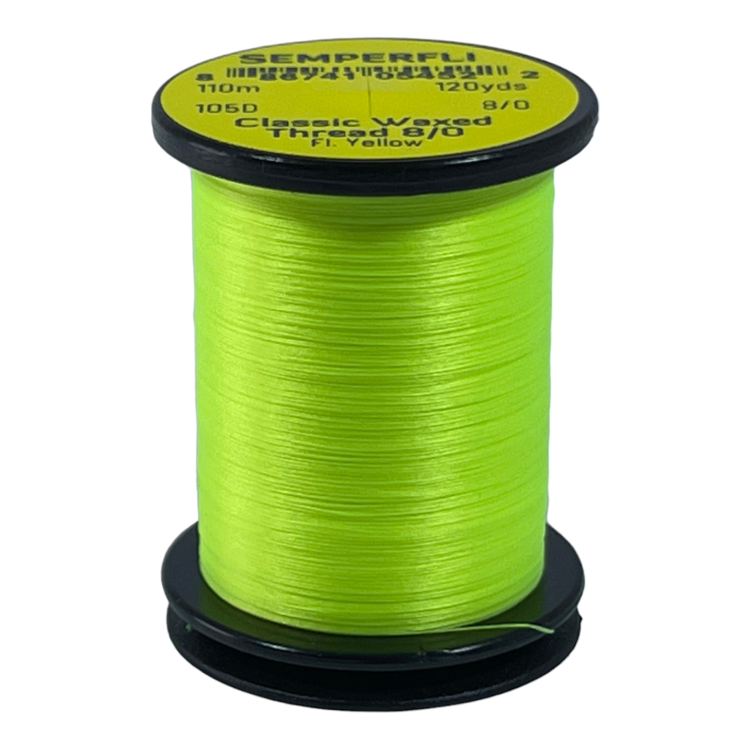 Classic Waxed Thread 8/0 110m (120 Yards) Fl Yellow