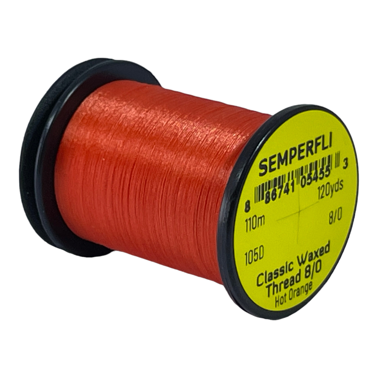 Semperfli Classic Waxed Thread 8/0 110m (120 Yards) Hot Orange