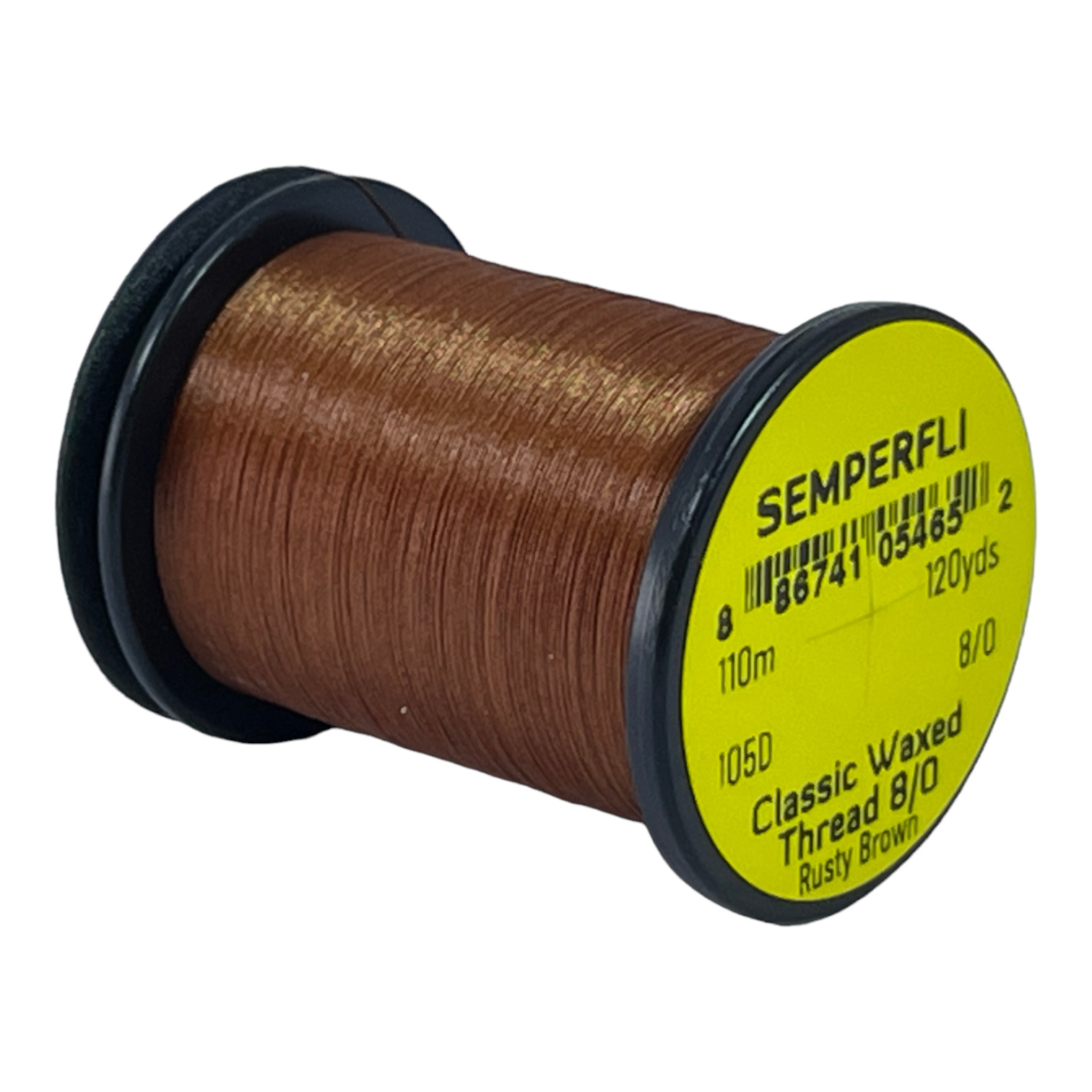 Semperfli Classic Waxed Thread 8/0 110m (120 Yards) Rusty Brown