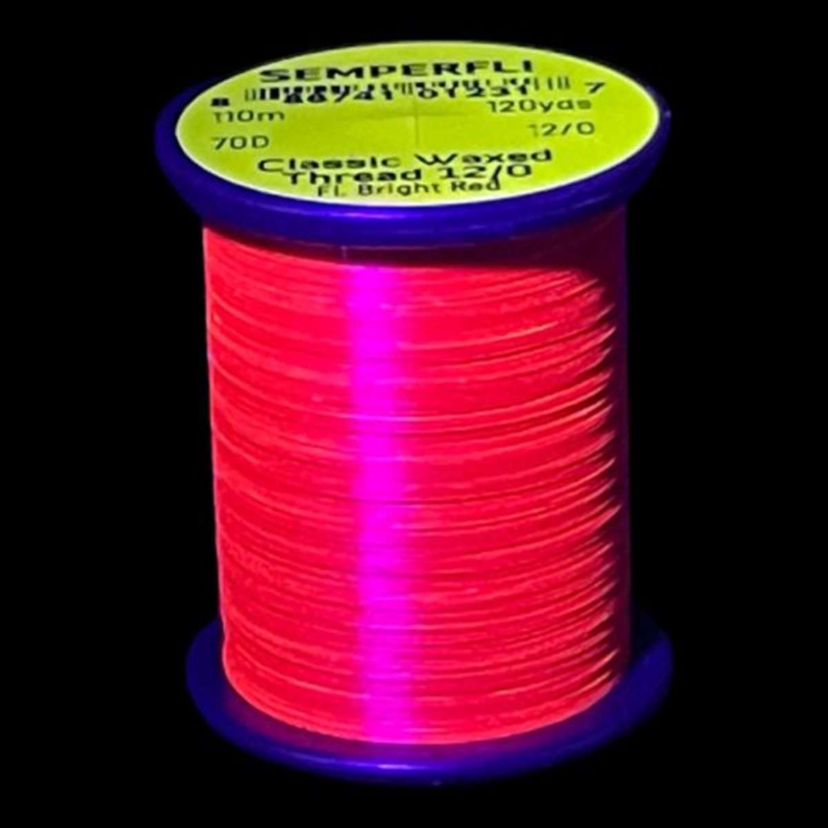 Classic Waxed Thread 12/0 110m (120 Yards) Fl Bright Red