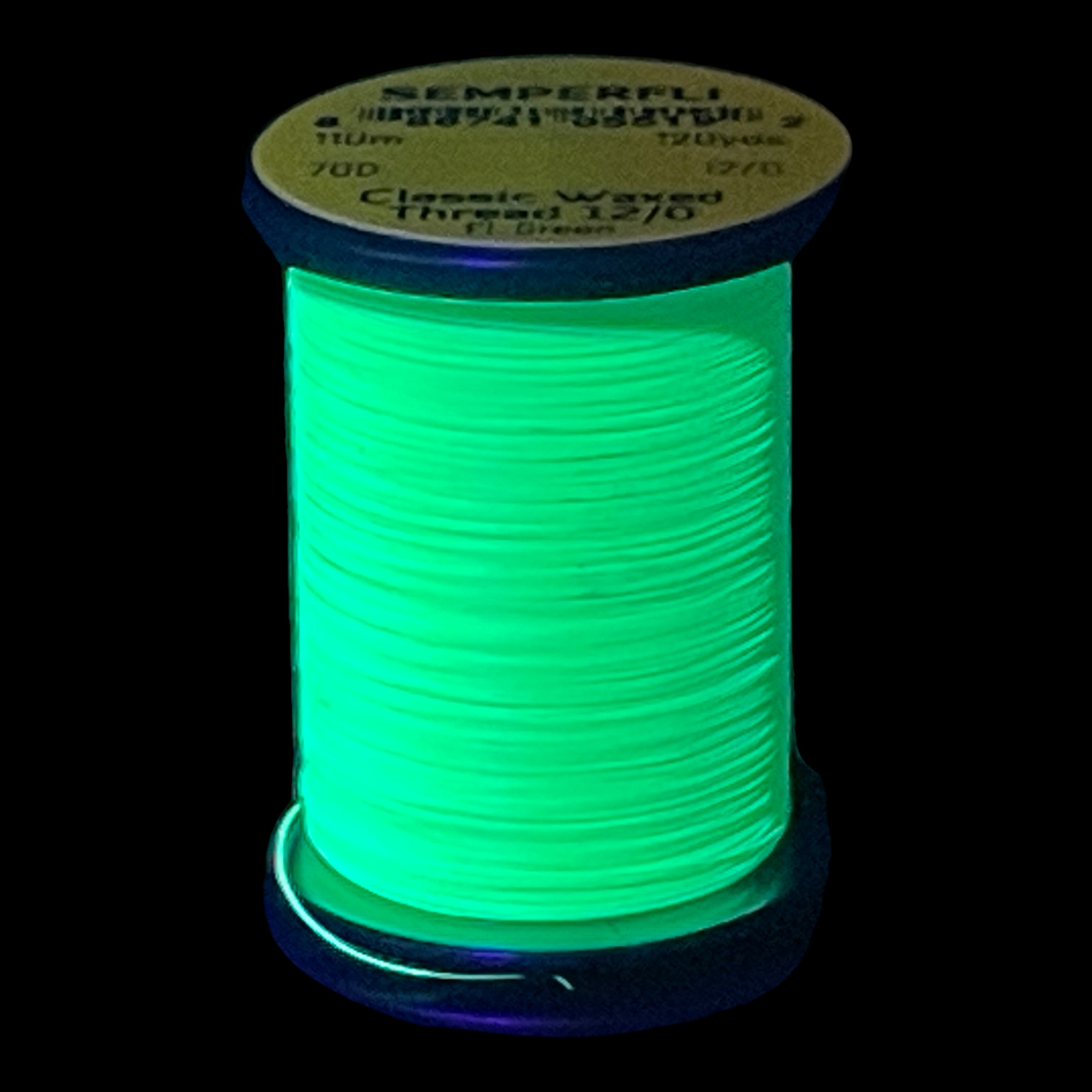 Semperfli Classic Waxed Thread 12/0 110m (120 Yards) Fluoro Green