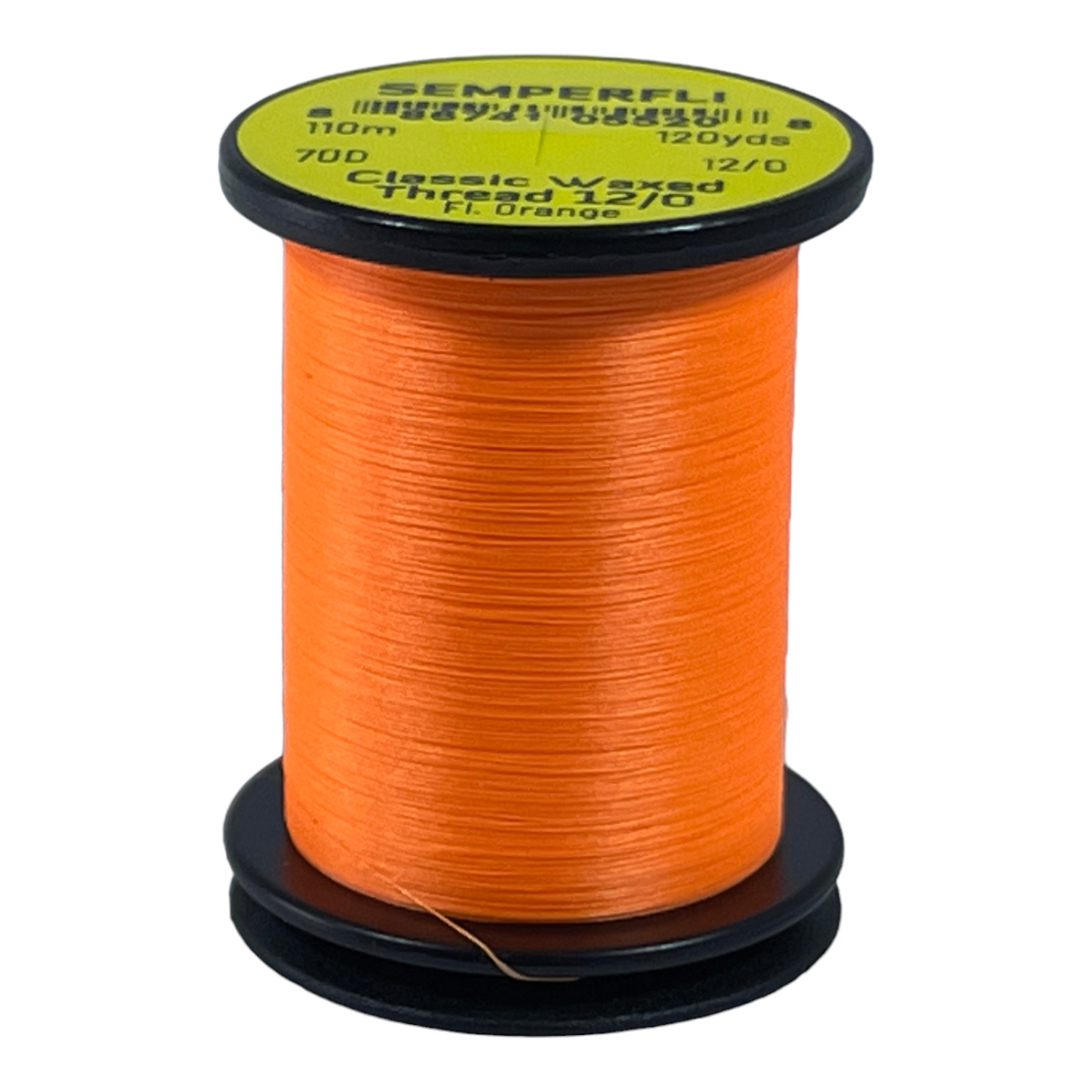 Semperfli Classic Waxed Thread 12/0 110m (120 Yards) Fluoro Orange