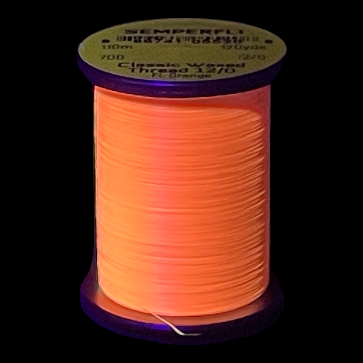 Semperfli Classic Waxed Thread 12/0 110m (120 Yards) Fluoro Orange