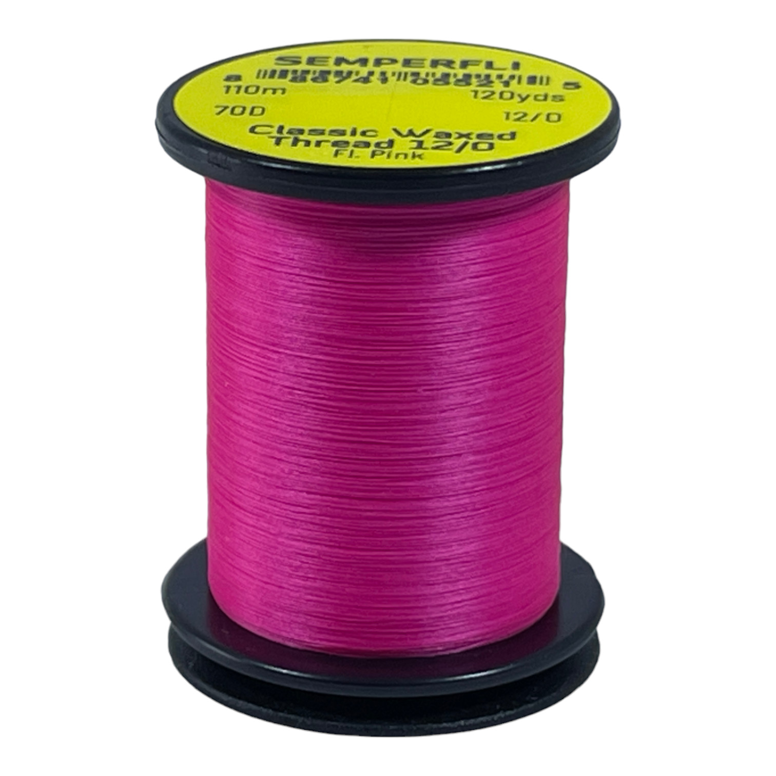 Semperfli Classic Waxed Thread 12/0 110m (120 Yards) Fluoro Pink