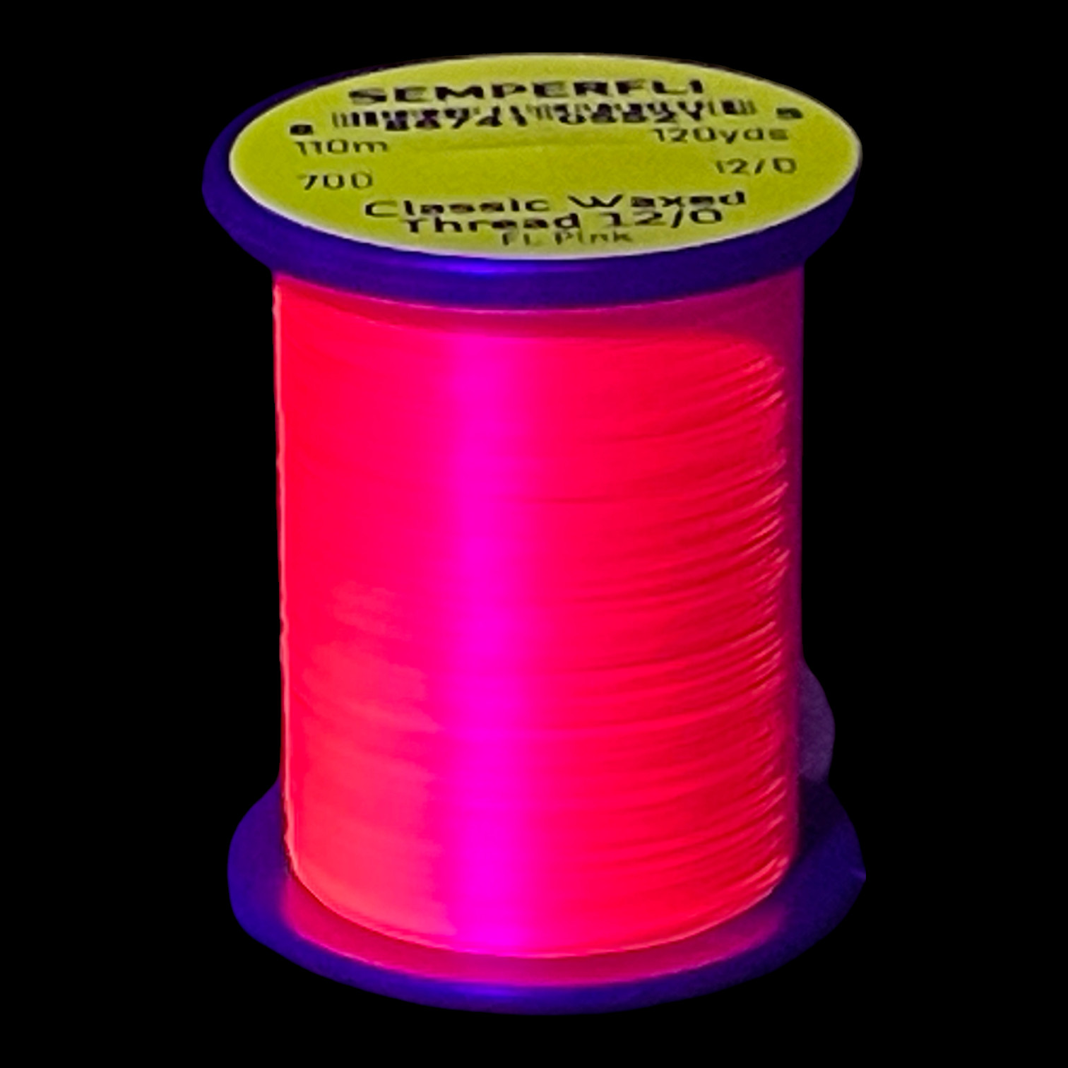 Semperfli Classic Waxed Thread 12/0 110m (120 Yards) Fluoro Pink