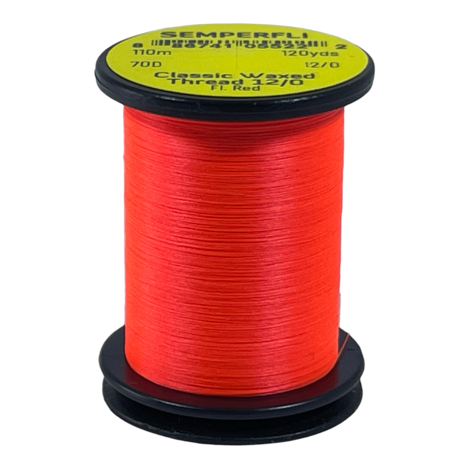 Semperfli Classic Waxed Thread 12/0 110m (120 Yards) Fluoro Red