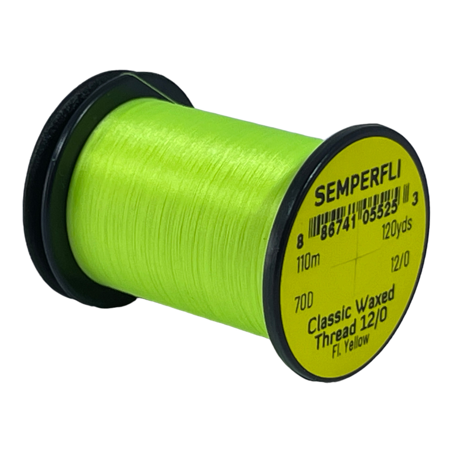 Semperfli Classic Waxed Thread 12/0 110m (120 Yards) Fluoro Yellow