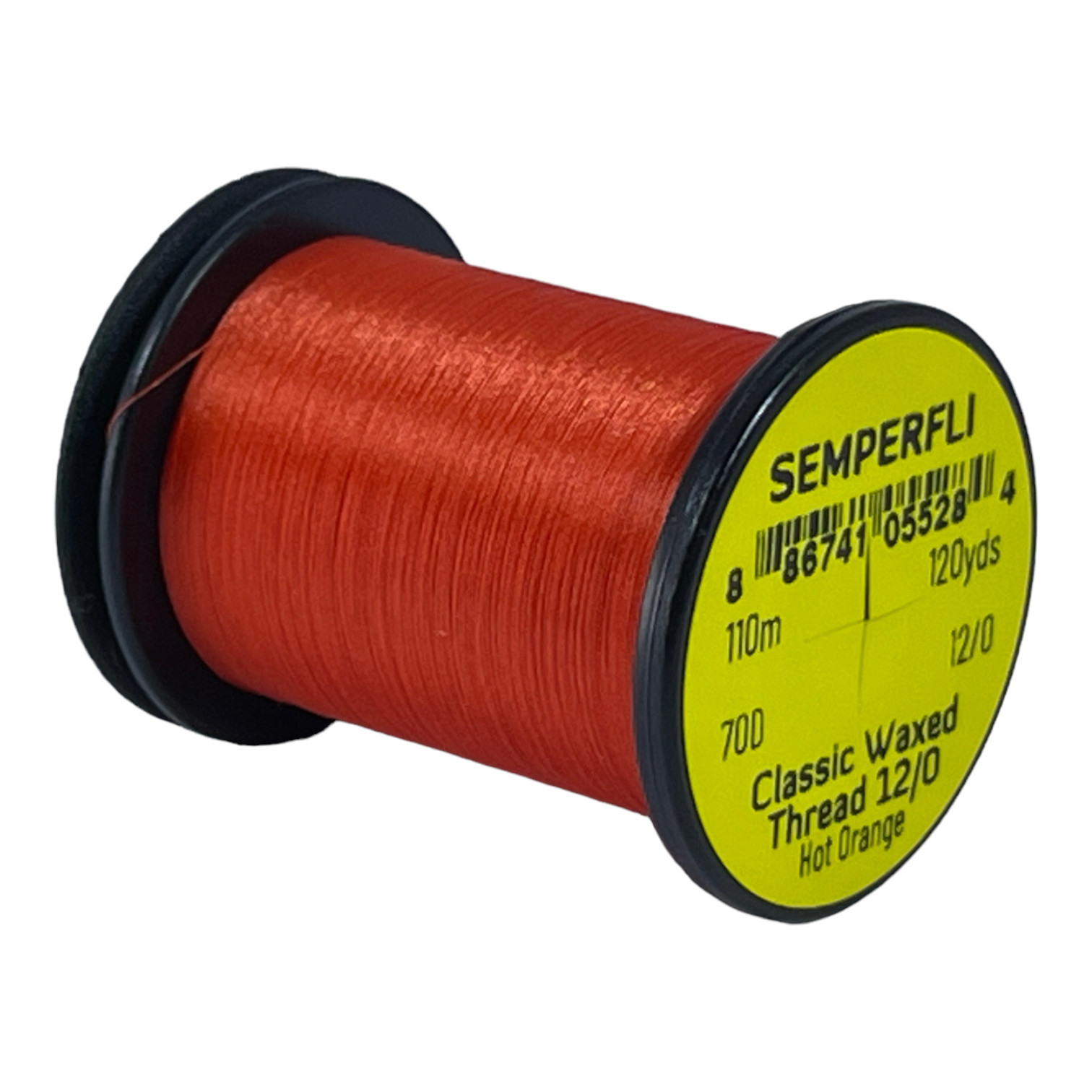 Semperfli Classic Waxed Thread 12/0 110m (120 Yards) Hot Orange