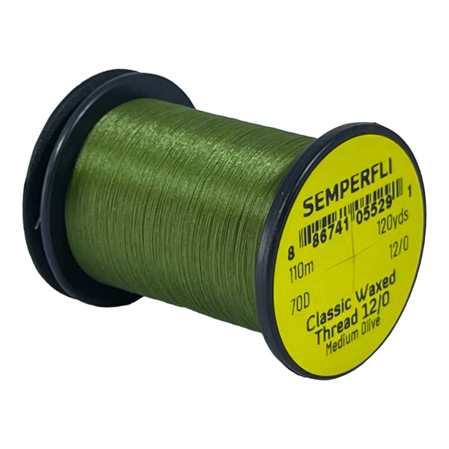 Semperfli Classic Waxed Thread 12/0 110m (120 Yards) Medium Olive