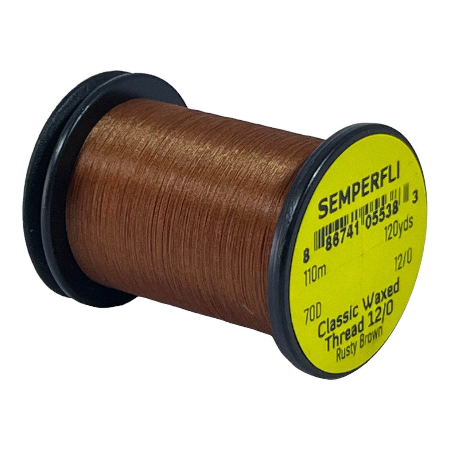 Semperfli Classic Waxed Thread 12/0 110m (120 Yards) Rusty Brown