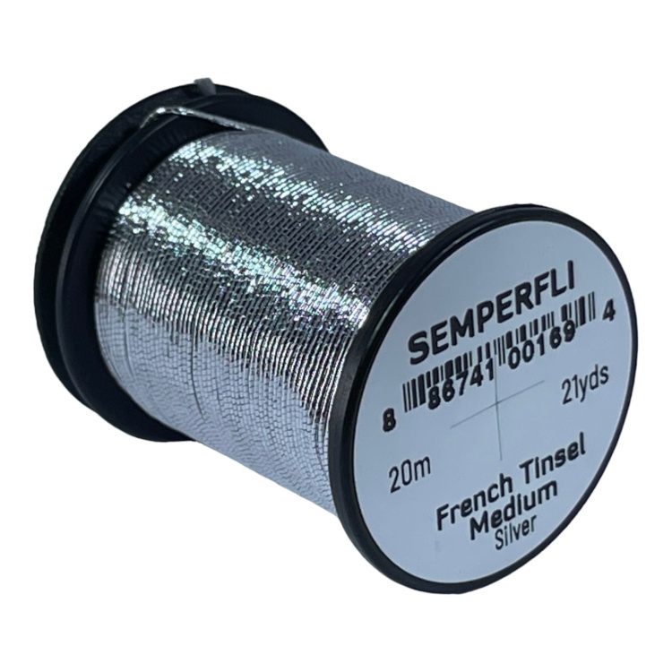 Semperfli French Tinsel Medium Silver