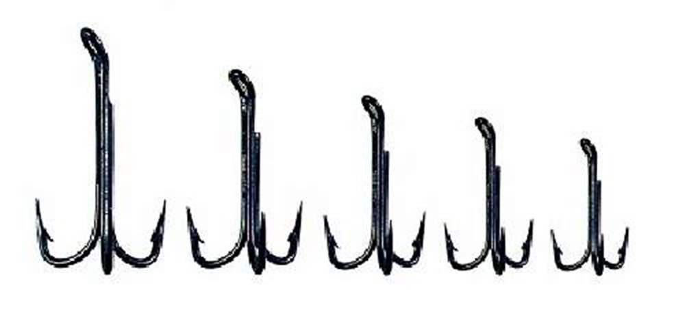 Veniard Hooks Esmond Drury (Pack Of 10) Black Japaned Treble Hook Size 12  Salmon Fly Fishing Hooks