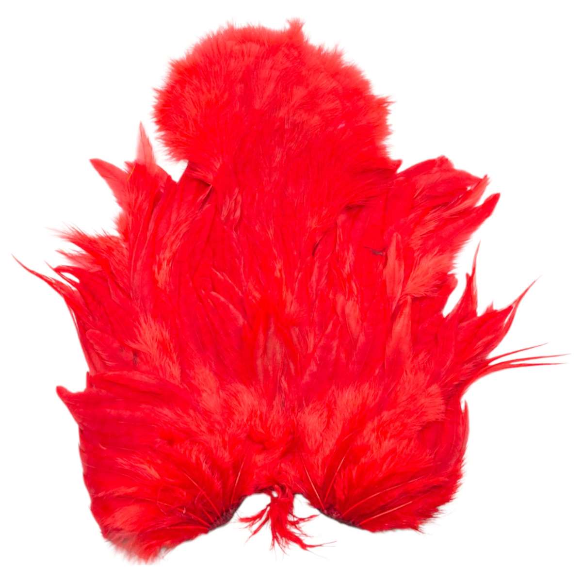 Whiting Rooster Soft-Hackle/Chickabou White dyed Red