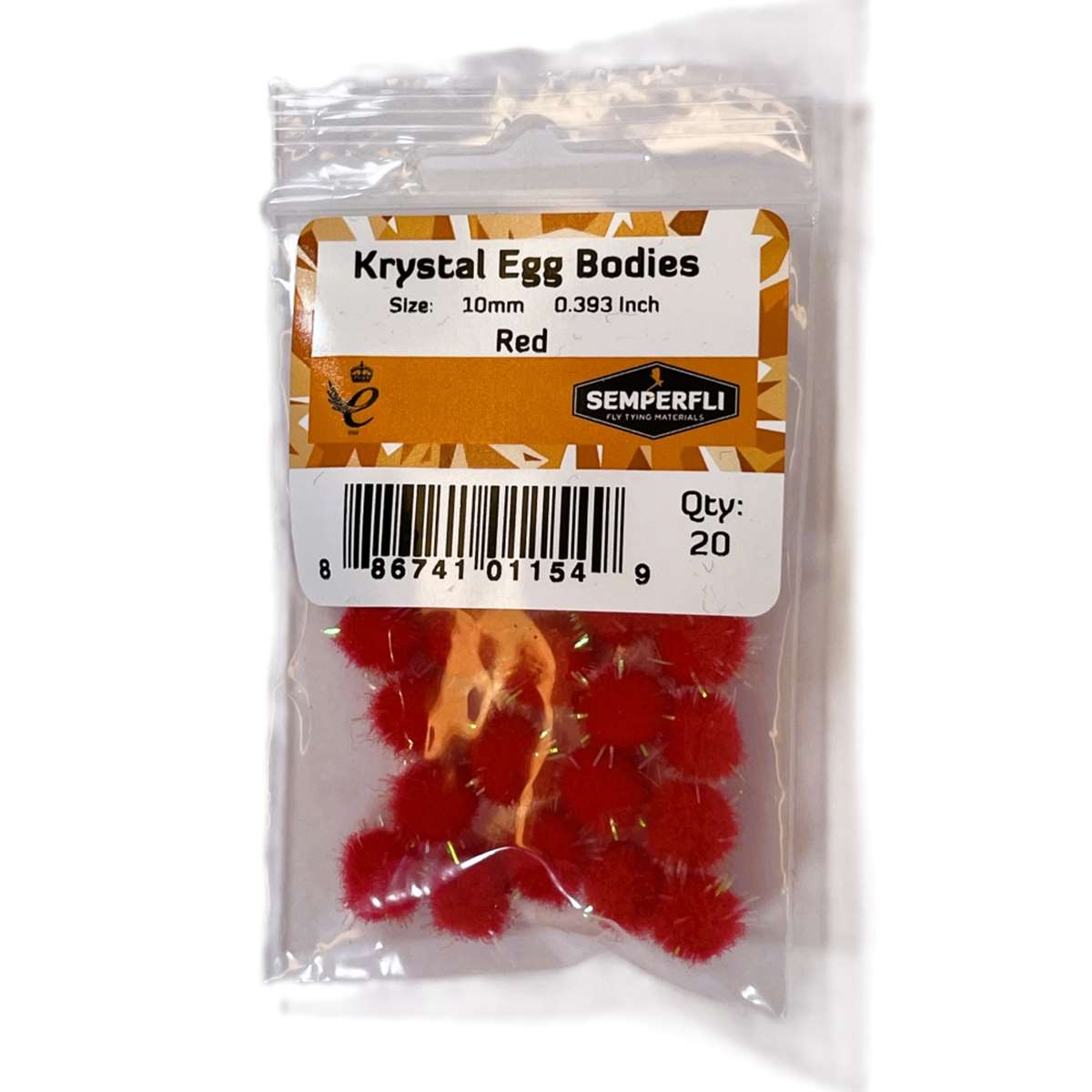 Krystal Egg Bodies 10mm (20 Pack) Red