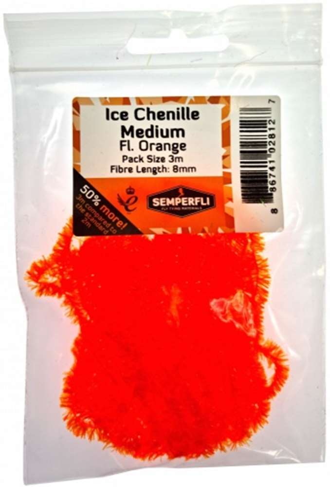 Semperfli Ice Chenille 12mm Large Fl Orange